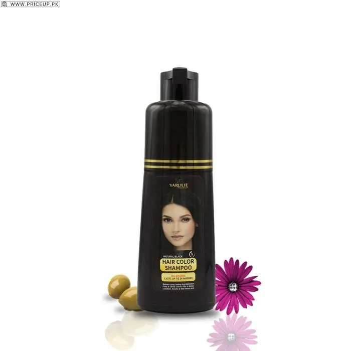 Yardlie Premium Natural Black Hair Color Shampoo UK Based Formula 200ml