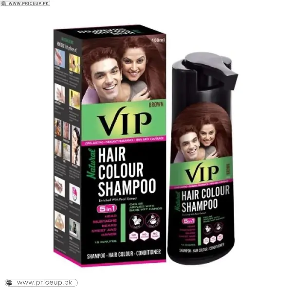 VIP Hair Colour Shampoo 180ml Brown